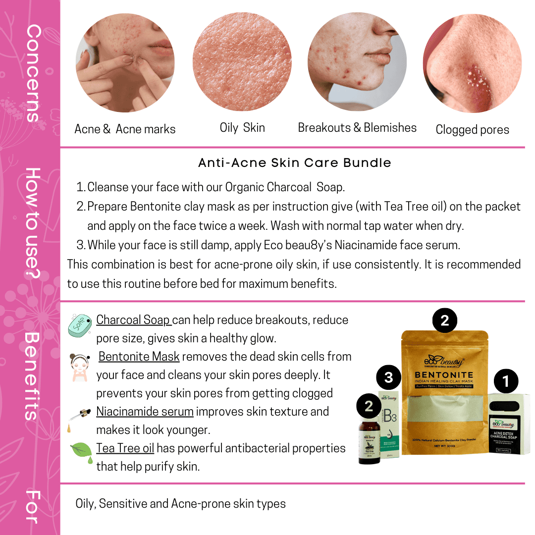 Anti-Acne kit with Tea Tree Essential oil - Bundle offer