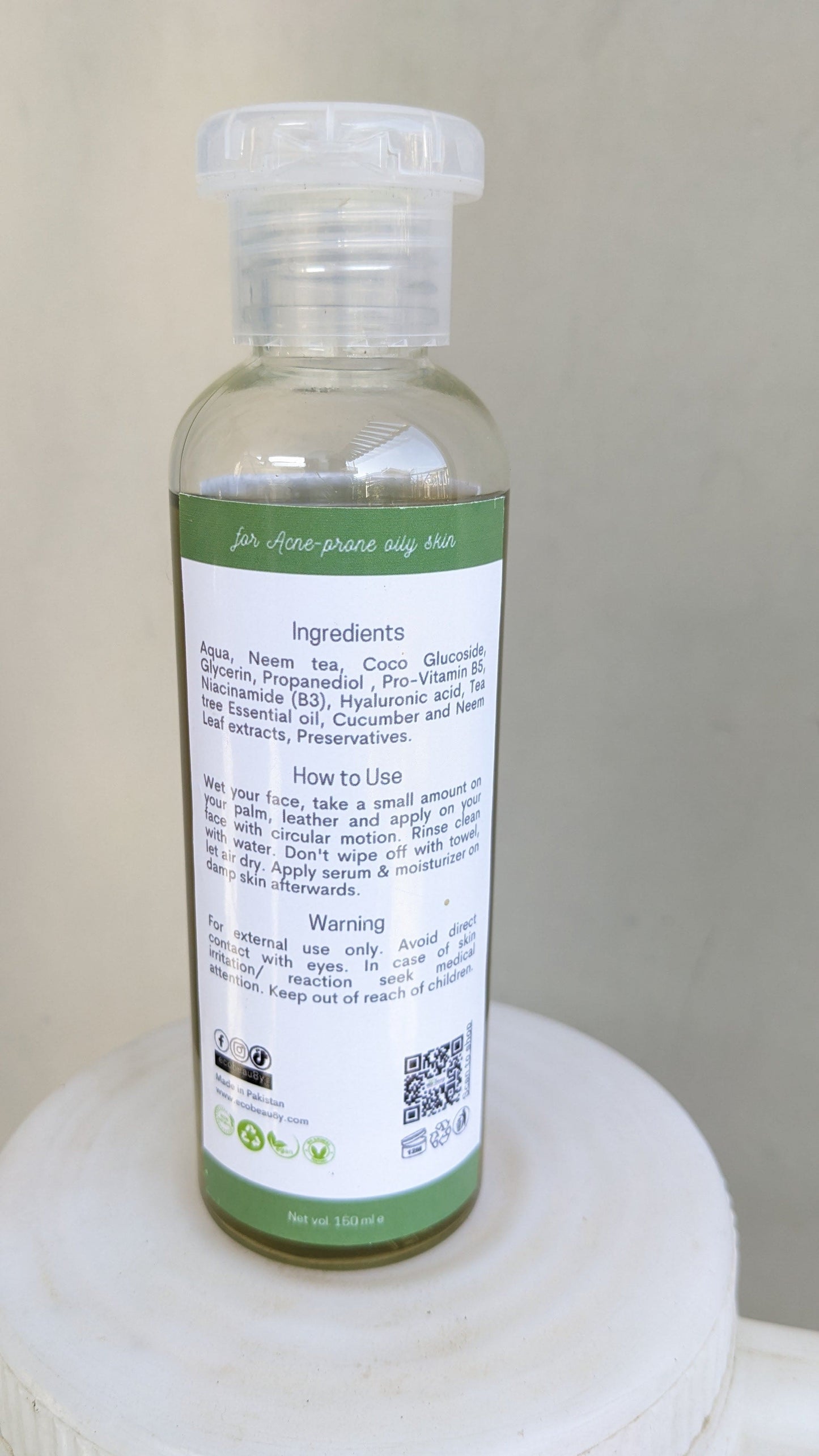Organic Face Wash | Neem-anti acne | Hibiscus-age defying ecobeau8y