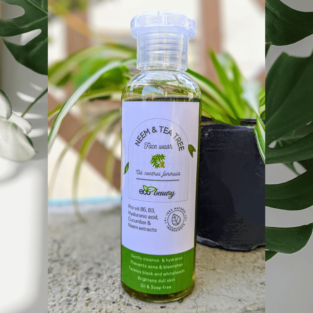 Neem and Tea Tree Organic Face Wash | Anti acne | 150g ecobeau8y
