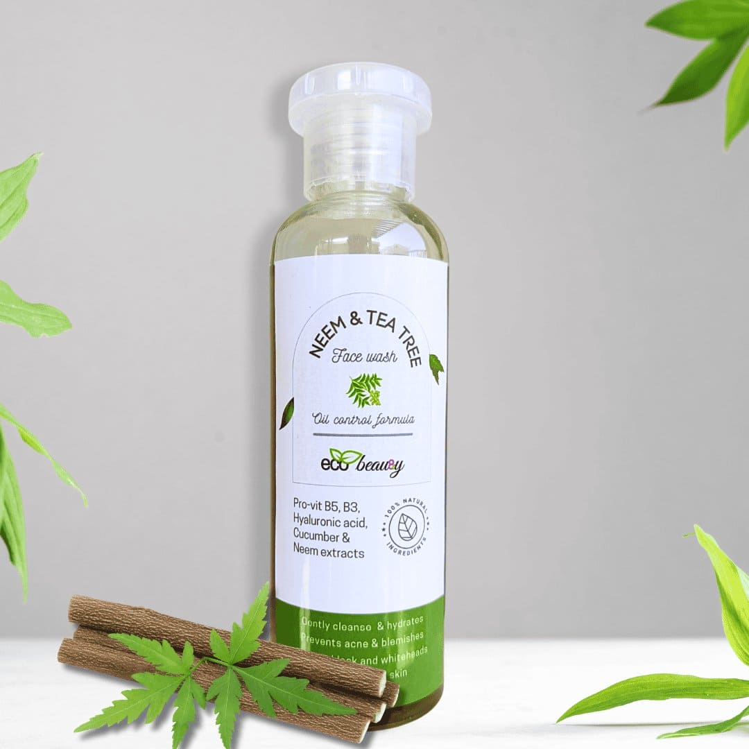 Neem and Tea Tree Organic Face Wash | Anti acne | 150g ecobeau8y
